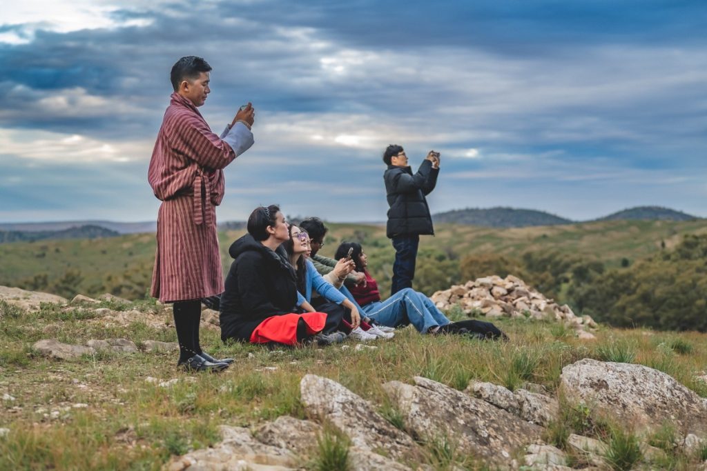 Dorji taking pictures of the Ikara-Flinders Ranges National Park during the visit.