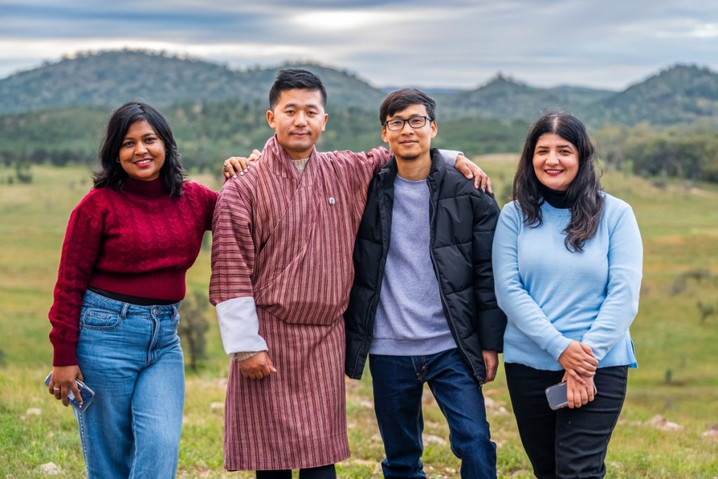Dorji (second from left) pictured with other scholars from Bangladesh and Pakistan during the visit. 